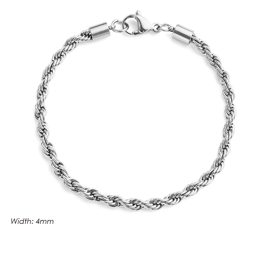 Stellar Touch Silver Chain Bracelet