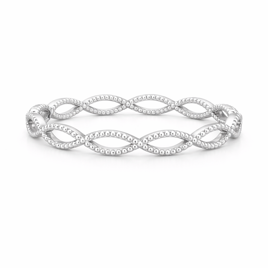 Magnefique 925 Sterling Silver Wave Ring