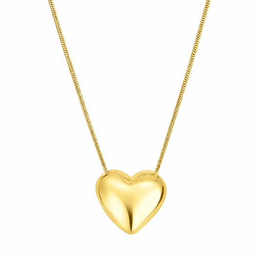 Gold Heart Love Pendant Necklace